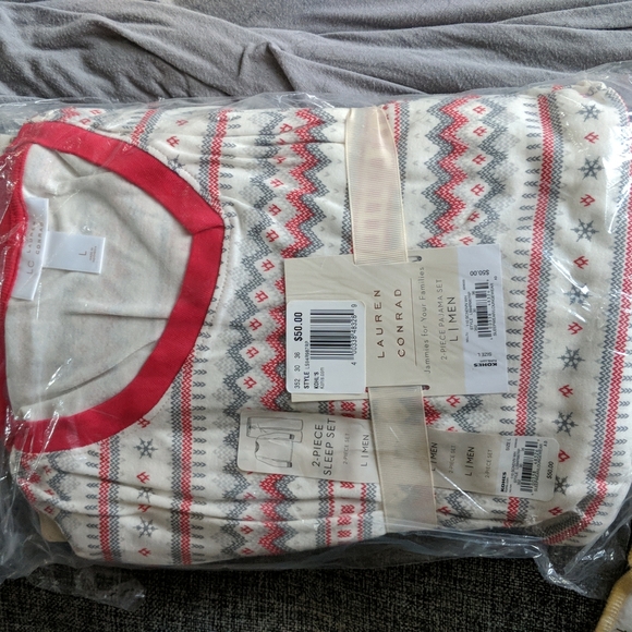 NWT fam Bundle NEW Matching Christmas Pajamas matching Lauren Conrad LC Jammies - Picture 9 of 12